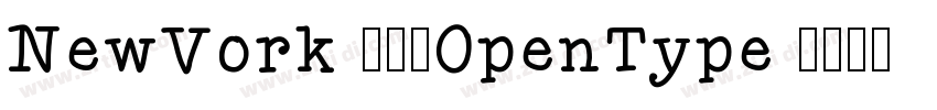 NewVork 常规(OpenType 字体转换